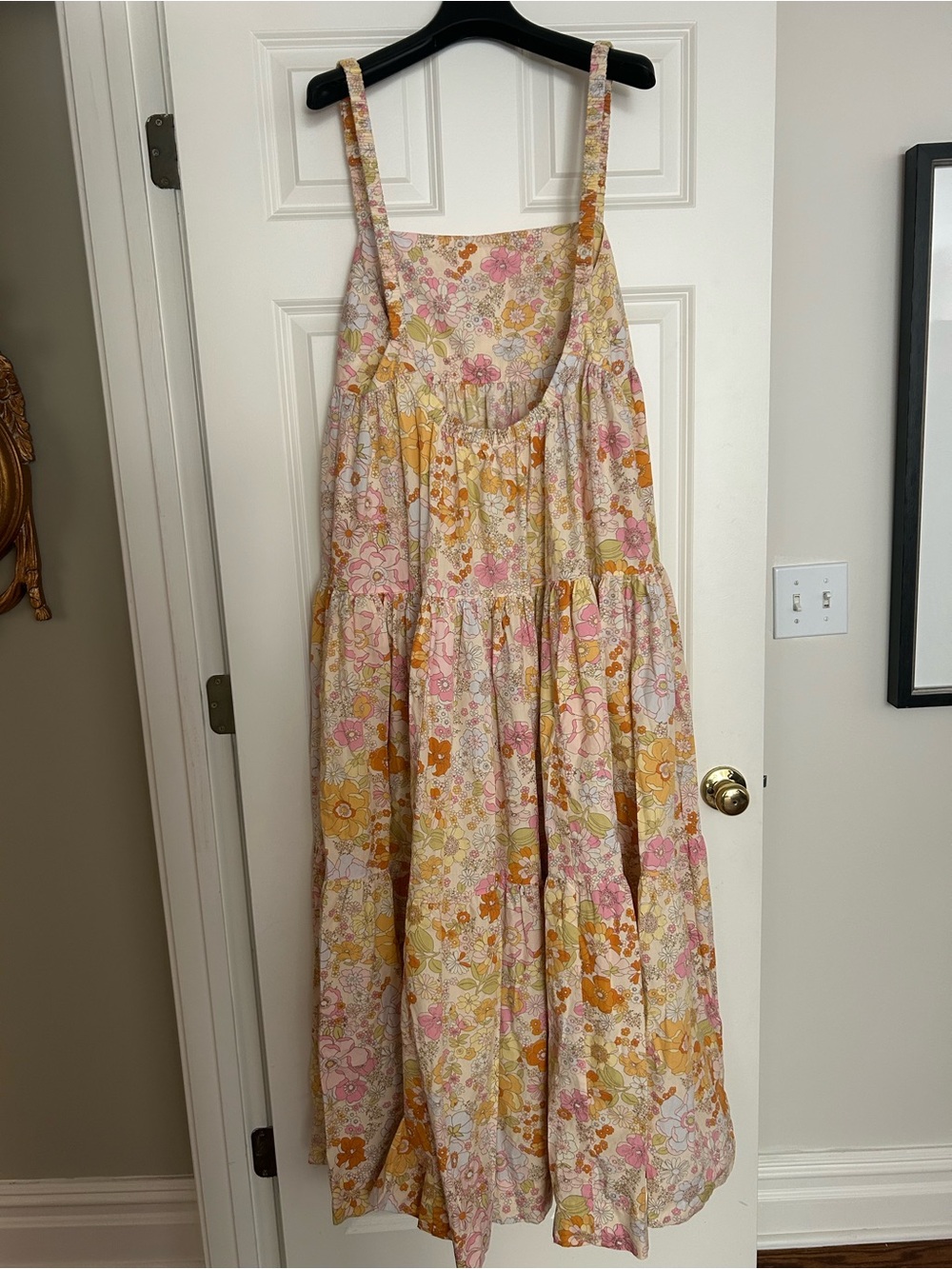 Free People Park Slope Maxi Sundress in Pink, Orange, and Yellow - Picture 4 of 6